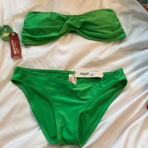 Green bikini. Medium top/small bottom. NWT